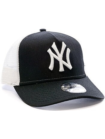 Boné new era yankees para rapaz preto/branco
