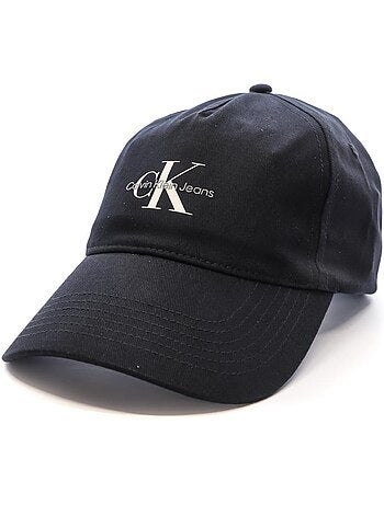 Boné Preto Feminino Calvin Klein Jeans Monologo Estampado