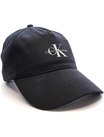 Boné Preto Feminino Calvin Klein Jeans Monologo Estampado