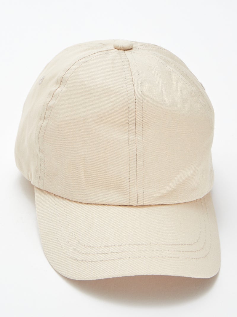 Boné tipo basebol liso Bege - Kiabi