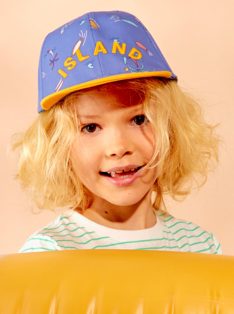 Boné trucker com bordado 'island' AZUL - Kiabi