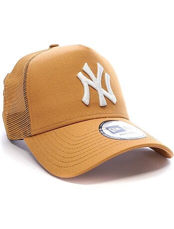 Boné unissexo new era new york yankees camel/branco