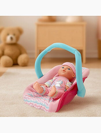 Boneca 30 cm com carrinho de bebé e acessórios colorbaby's