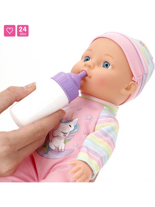 Boneca 30 cm com carrinho de bebé e acessórios colorbaby's - Kiabi