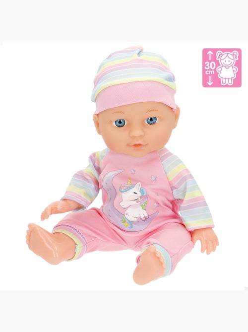 Boneca 30 cm com carrinho de bebé e acessórios colorbaby's - Kiabi