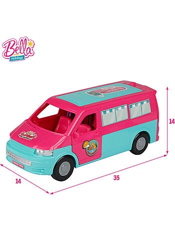 Boneca com carrinha de campismo e acessórios bella