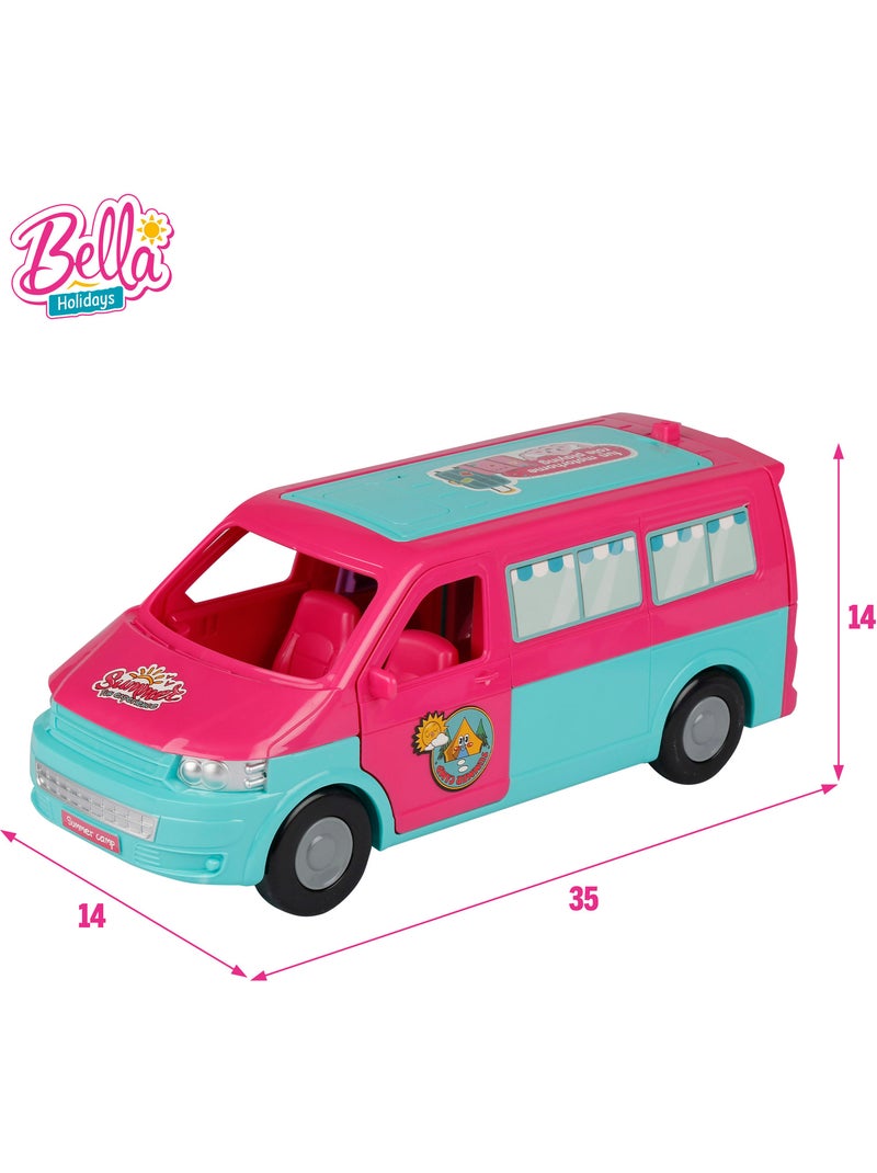 Boneca com carrinha de campismo e acessórios bella N/D - Kiabi