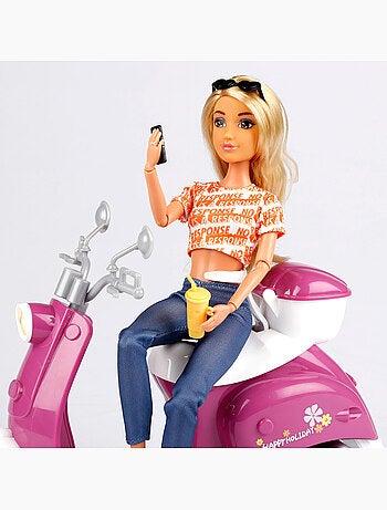 Boneca com trotinete e acessórios isabella