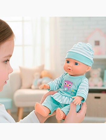 Boneca de bebé 30 cm com cadeira alta e acessórios colorbaby's