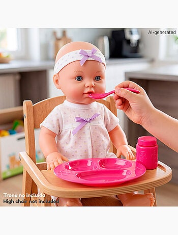 Boneca de bebé de 32 cm com acessórios + 24 meses da colorbaby's