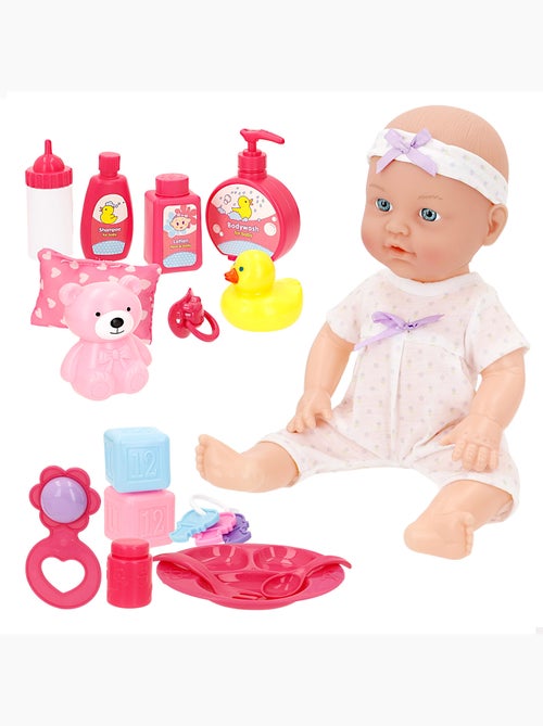 Boneca de bebé de 32 cm com acessórios + 24 meses da colorbaby's - Kiabi Boneca de bebé de 32 cm com acessórios + 24 meses da colorbaby's - Kiabi
