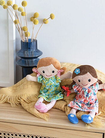 Boneca de pelúcia infantil em veludo | tiger tribe