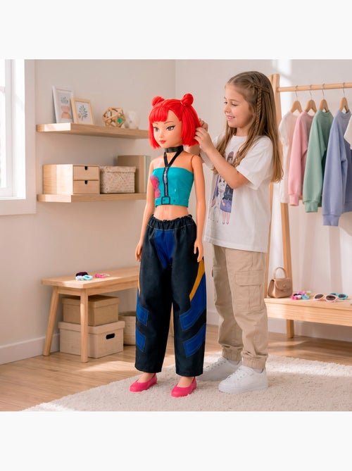 Boneca grande de 105 cm cabelo vermelho +3 anos k-pop diva squad - Kiabi