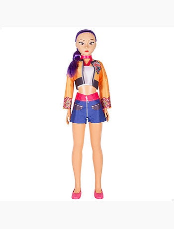 Boneca grande de 105 cm com cabelo lilás +3 anos k-pop diva squad