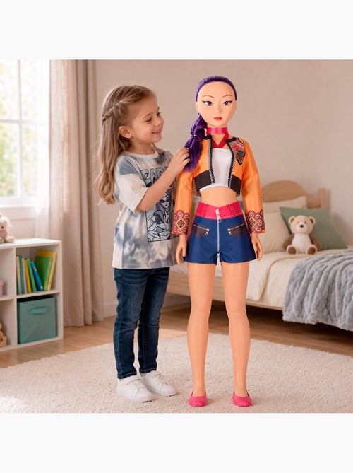 Boneca grande de 105 cm com cabelo lilás +3 anos k-pop diva squad - Kiabi