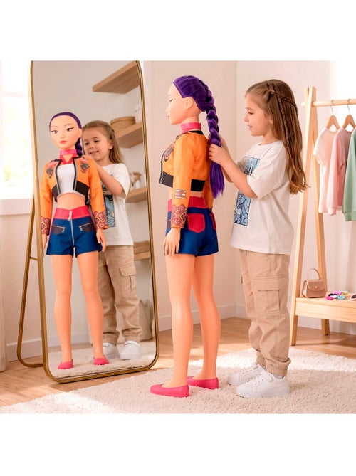 Boneca grande de 105 cm com cabelo lilás +3 anos k-pop diva squad - Kiabi