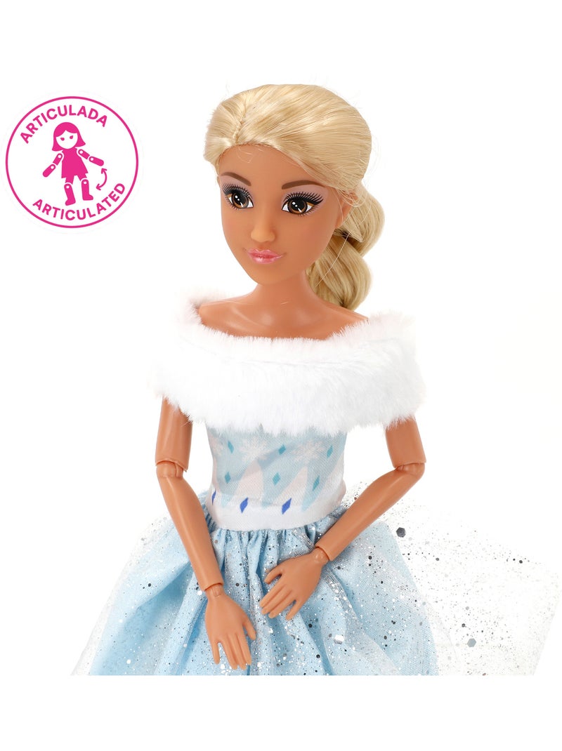 Boneca princesa 30 cm com cavalo branco e acessórios isabella N/D - Kiabi