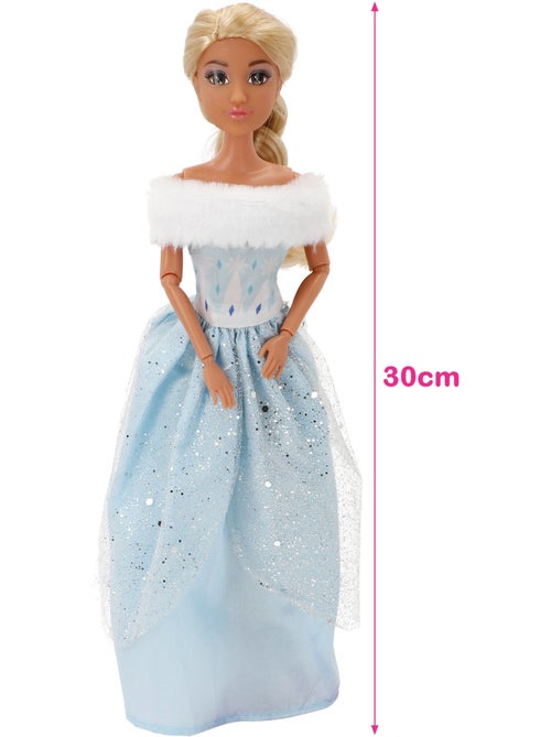 Boneca princesa 30 cm com cavalo branco e acessórios isabella - Kiabi