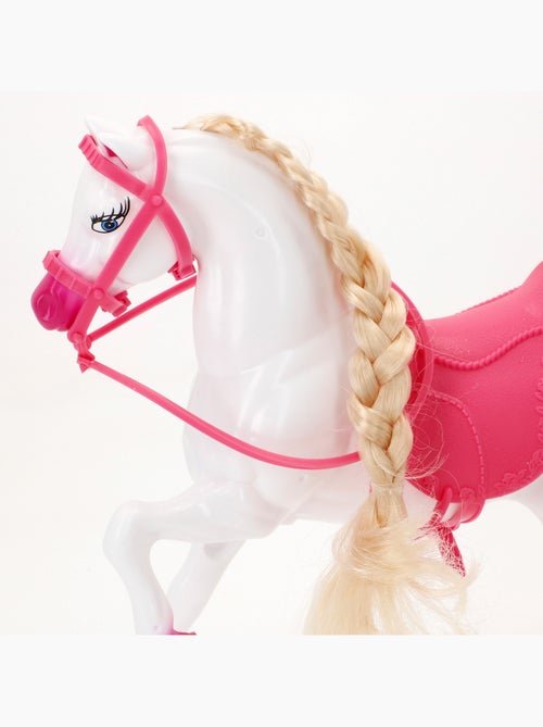 Boneca princesa 30 cm com cavalo branco e acessórios isabella - Kiabi