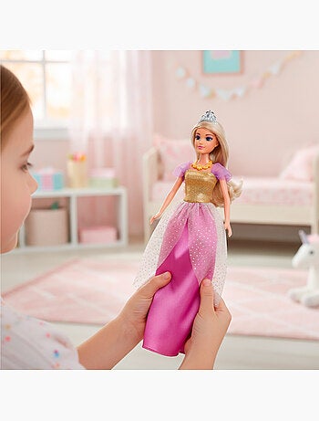 Boneca princesa 30 cm com vestidos e acessórios isabella