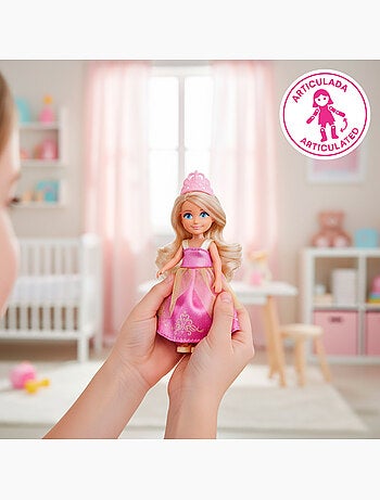 Boneca princesa de 15 cm com carruagem bella