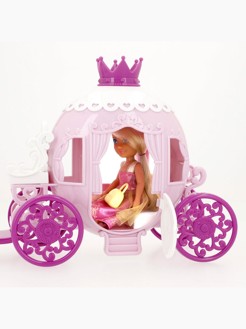 Boneca princesa de 15 cm com carruagem bella N/D - Kiabi