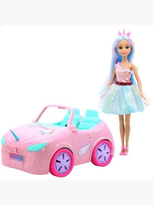 Boneca princesa unicórnio com carro +3 anos dreameez - Kiabi