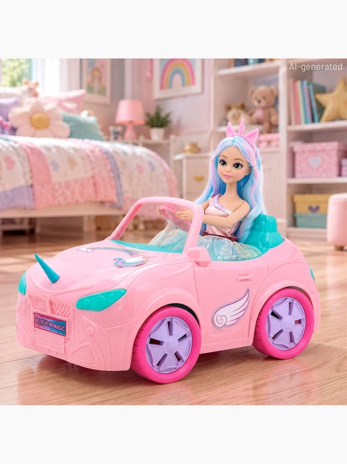 Boneca princesa unicórnio com carro +3 anos dreameez - Kiabi
