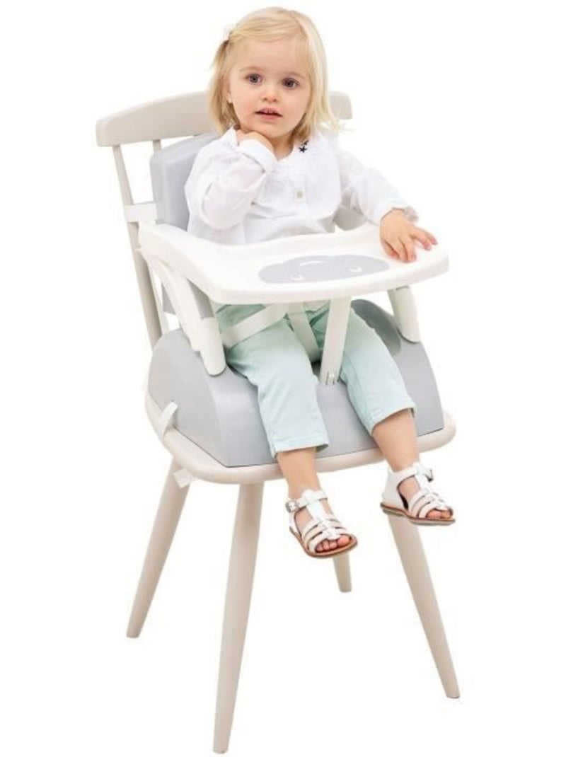 Booster evolutivo 2 em 1 para cadeira thermobaby com bandeja Cinza - Kiabi