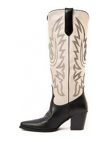 Bota Com Salto Material Sintético E Têxtil Montevita