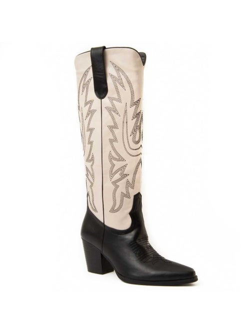 Bota Com Salto Material Sintético E Têxtil Montevita - Kiabi Bota Com Salto Material Sintético E Têxtil Montevita - Kiabi