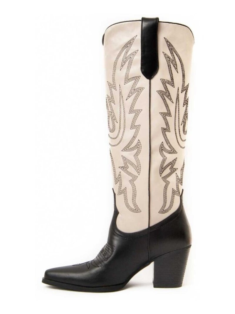 Bota Com Salto Material Sintético E Têxtil Montevita Branco - Kiabi