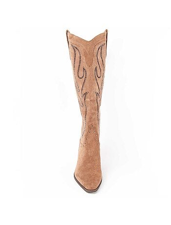 Bota Com Salto Material Sintético E Têxtil Montevita