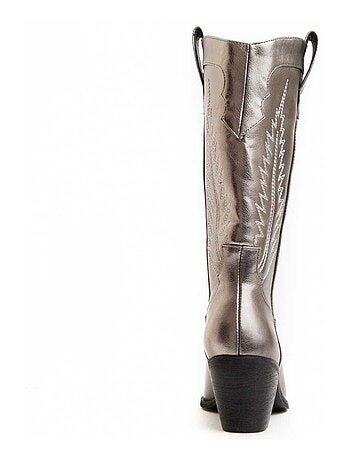 Bota Com Salto Material Sintético E Têxtil Montevita