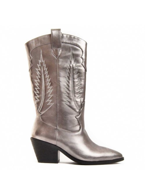 Bota Com Salto Material Sintético E Têxtil Montevita - Kiabi Bota Com Salto Material Sintético E Têxtil Montevita - Kiabi