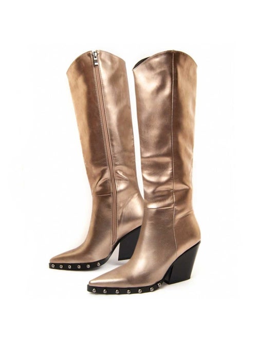 Bota Com Salto Material Sintético E Têxtil Montevita - Kiabi Bota Com Salto Material Sintético E Têxtil Montevita - Kiabi