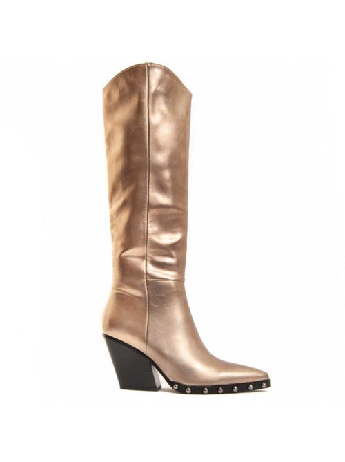 Bota Com Salto Material Sintético E Têxtil Montevita - Kiabi Bota Com Salto Material Sintético E Têxtil Montevita - Kiabi