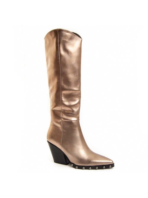 Bota Com Salto Material Sintético E Têxtil Montevita - Kiabi Bota Com Salto Material Sintético E Têxtil Montevita - Kiabi