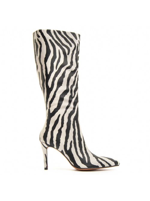 Bota Com Salto Material Sintético E Têxtil Montevita - Kiabi Bota Com Salto Material Sintético E Têxtil Montevita - Kiabi