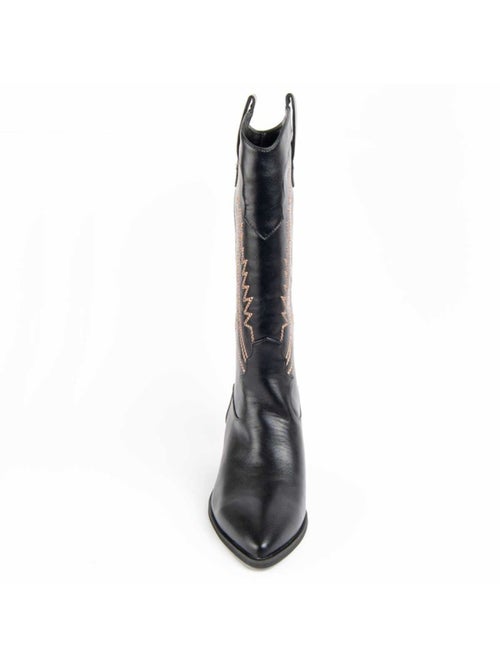 Bota Com Salto Material Sintético E Têxtil Montevita - Kiabi Bota Com Salto Material Sintético E Têxtil Montevita - Kiabi