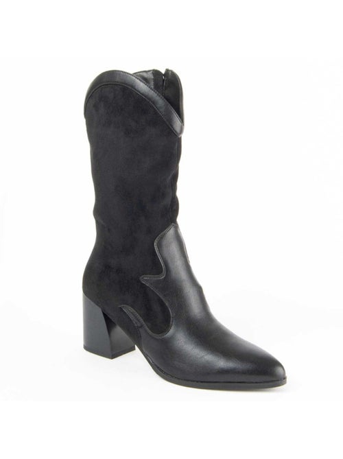 Bota Com Salto Material Sintético E Têxtil Montevita - Kiabi Bota Com Salto Material Sintético E Têxtil Montevita - Kiabi