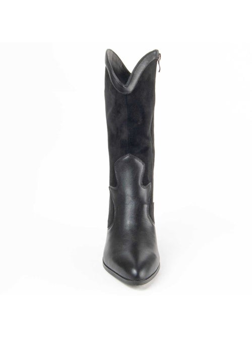 Bota Com Salto Material Sintético E Têxtil Montevita - Kiabi Bota Com Salto Material Sintético E Têxtil Montevita - Kiabi