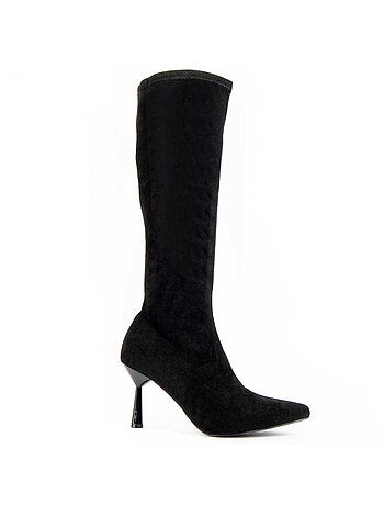 Bota Com Salto Material Sintético E Têxtil Montevita