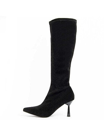 Bota Com Salto Material Sintético E Têxtil Montevita