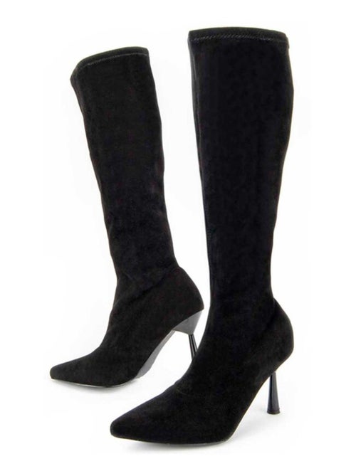 Bota Com Salto Material Sintético E Têxtil Montevita - Kiabi Bota Com Salto Material Sintético E Têxtil Montevita - Kiabi