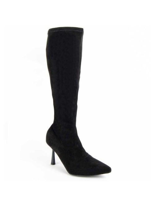 Bota Com Salto Material Sintético E Têxtil Montevita - Kiabi Bota Com Salto Material Sintético E Têxtil Montevita - Kiabi