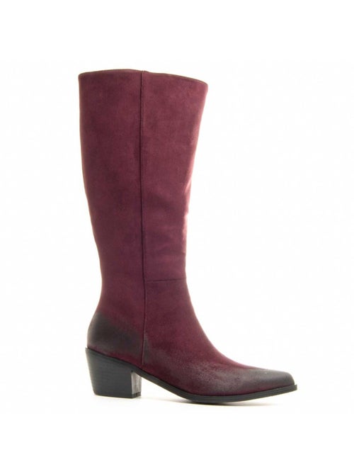 Bota Com Salto Material Sintético E Têxtil Montevita - Kiabi