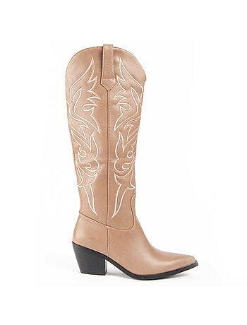 Bota Com Salto Material Sintético Montevita