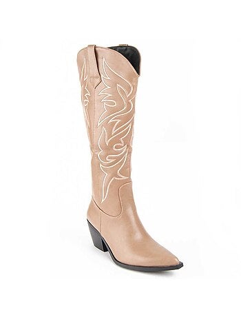 Bota Com Salto Material Sintético Montevita