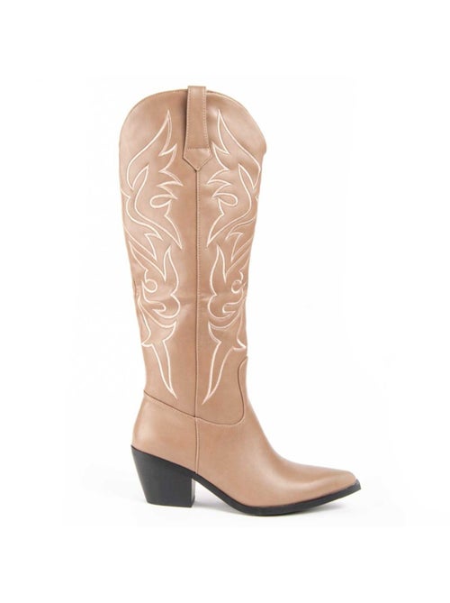 Bota Com Salto Material Sintético Montevita - Kiabi Bota Com Salto Material Sintético Montevita - Kiabi